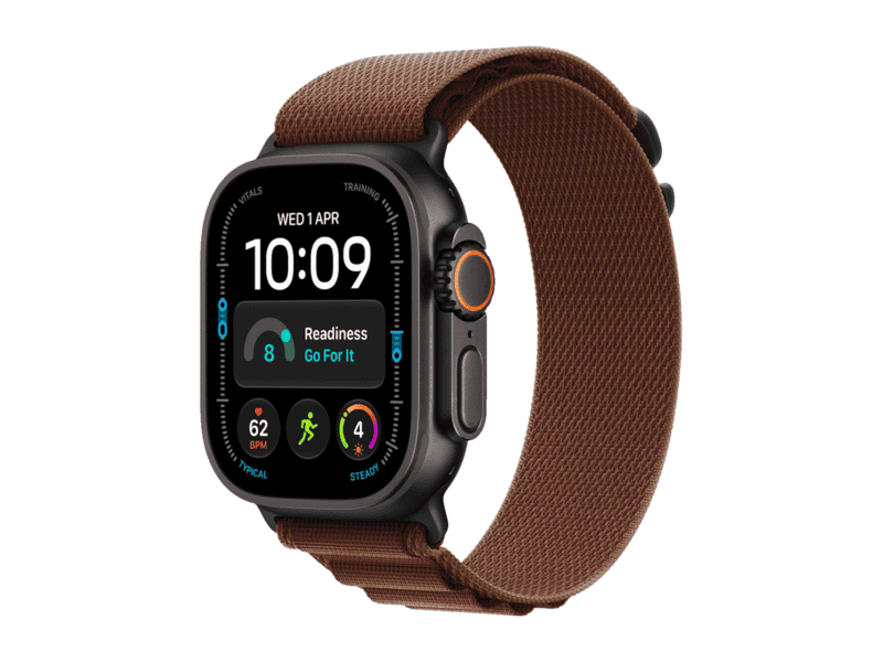 apple watch ultra 4 gps + cellular 49mm black titanium case with burgundy alpine loop m, model a3579 apple watch ultra 4 gps + cellular 49mm black titanium case with burgundy alpine loop m, model a3579