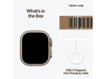 apple watch ultra 4 gps + cellular 49mm natural titanium case with desert alpine loop l