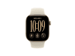 apple watch series 12 gps 42mm light gold aluminium case with sand sport band m/l, model a3581