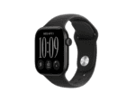 apple watch series 12 gps + cellular 42mm black aluminium case with black sport band s/m, model a3582