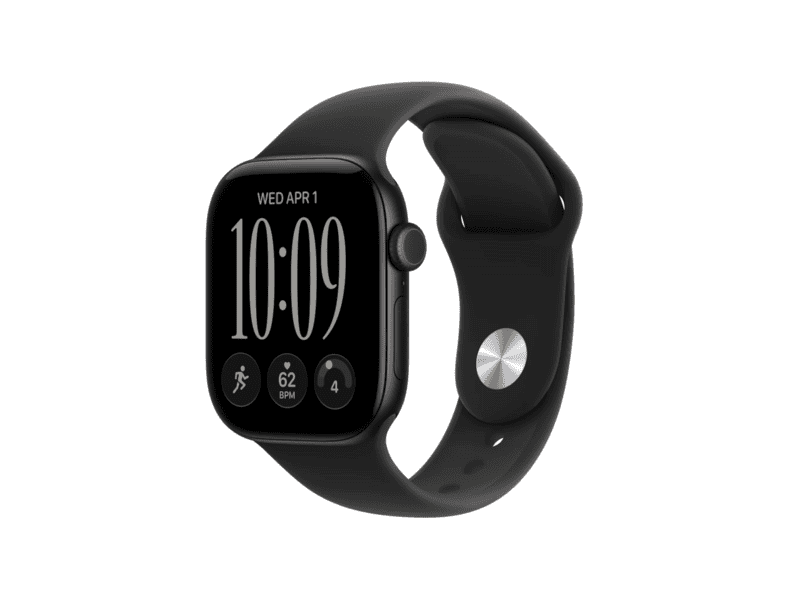 apple watch series 12 gps + cellular 42mm black aluminium case with black sport band s/m, model a3582 apple watch series 12 gps + cellular 42mm black aluminium case with black sport band s/m, model a3582