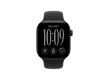 apple watch series 12 gps + cellular 42mm black aluminium case with black sport band s/m, model a3582