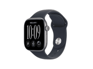 apple watch series 12 gps + cellular 42mm space grey aluminium case with navy blue sport band s/m, model a3582