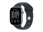 apple watch series 12 gps 46mm space grey aluminium case with navy blue sport band s/m, model a3584