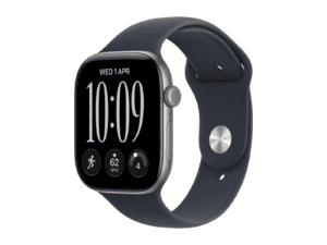 apple watch series 12 gps 46mm space grey aluminium case with navy blue sport band s/m, model a3584