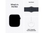 apple watch series 12 gps 46mm space grey aluminium case with navy blue sport band s/m, model a3584