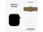 apple watch series 12 gps + cellular 46mm dark bronze aluminium case with olive sport band m/l