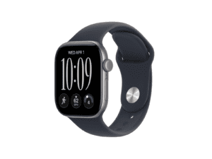 apple watch series 12 gps + cellular 46mm space grey aluminium case with navy blue sport band m/l, model a3587