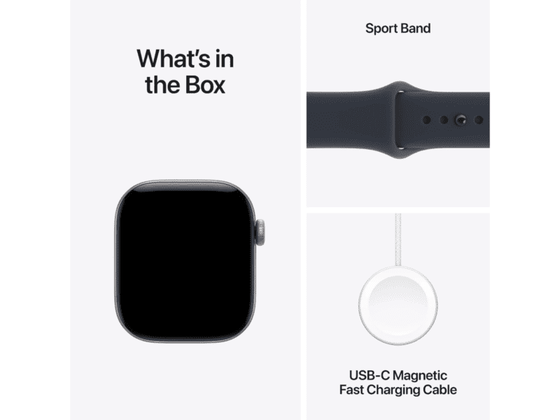 apple watch series 12 gps + cellular 46mm space grey aluminium case with navy blue sport band m/l, model a3587