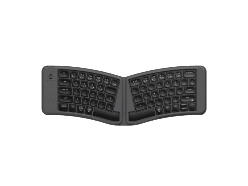 keychron b11 pro ultra slim wireless foldable keyboard alice layout space gray