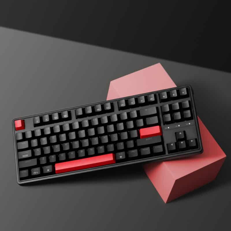 keychron c3 pro qmk/via wired mechanical keyboard (80% layout, red switches, abs keycaps)