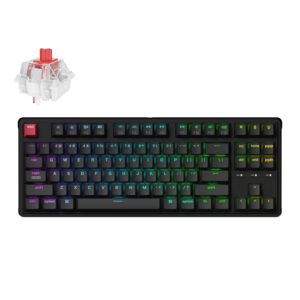 keychron c3 pro 8k qmk rgb wired mechanical keyboard (80% layout, red super switch hot swappable)