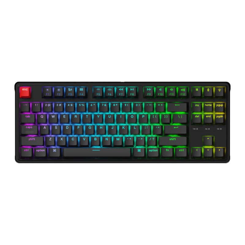 keychron c3 pro 8k qmk rgb wired mechanical keyboard (80% layout, red super switch hot swappable)