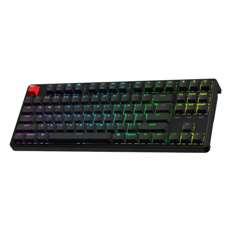 keychron c3 pro 8k qmk rgb wired mechanical keyboard (80% layout, red super switch hot swappable)