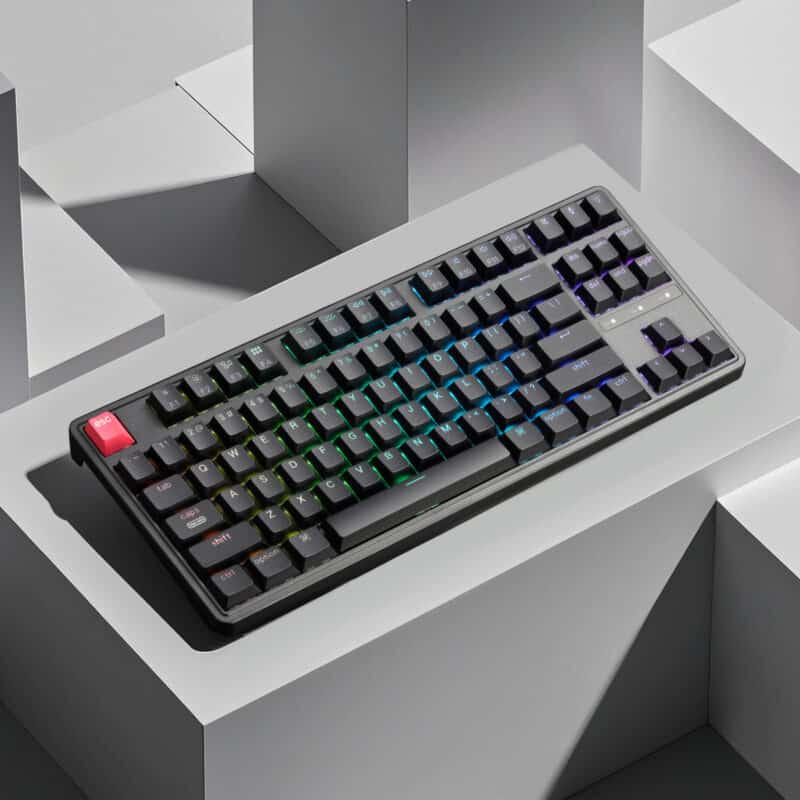 keychron c3 pro 8k qmk rgb wired mechanical keyboard (80% layout, red super switch hot swappable)