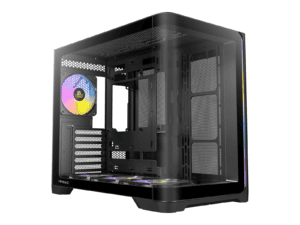 antec c5 curved argb atx | micro atx | itx argb dual chamber mid tower gaming chassis black