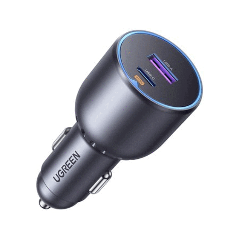 ugreen 63w type c + usb a fast car charger