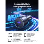 ugreen 63w type c + usb a fast car charger