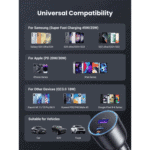 ugreen 63w type c + usb a fast car charger