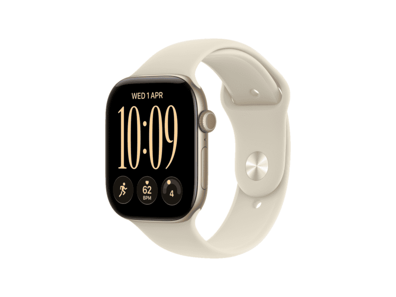 apple watch series 12 gps 42mm light gold aluminium case with sand sport band s/m, model a3581 apple watch series 12 gps 42mm light gold aluminium case with sand sport band s/m, model a3581