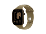 apple watch series 12 gps 42mm dark bronze aluminium case with olive sport band s/m, model a3581