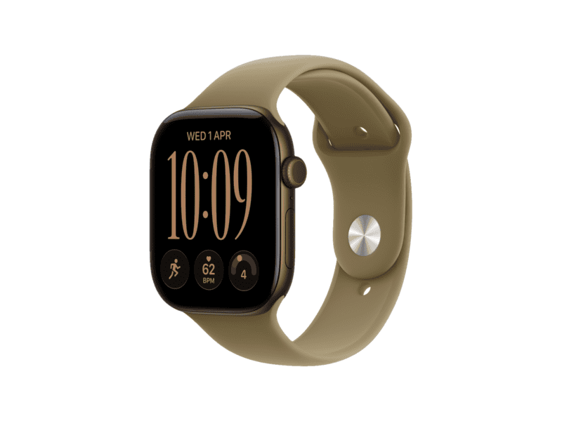 apple watch series 12 gps 42mm dark bronze aluminium case with olive sport band s/m, model a3581 apple watch series 12 gps 42mm dark bronze aluminium case with olive sport band s/m, model a3581