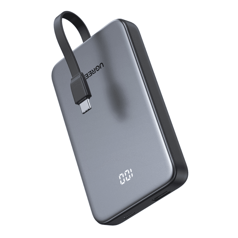 ugreen 10000mah 20w power bank with built in cable