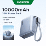 ugreen nexode 10000mah 30w power bank with built in usb type c cable