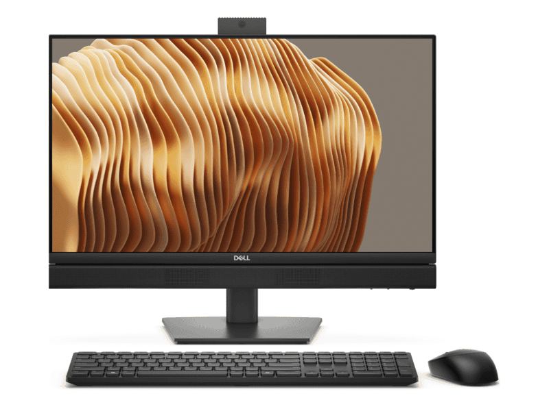 dell pro 24 all in one qc24250 65w : intel core ultra 5 245 (13 tops npu, 14 cores, up to 5.1ghz), 16gb: 1 x 16gb, ddr5, up to 5600mt/s, 512gb, ssd, intel wi fi 6e ax211, 2x2, 802.11ax, bluetooth wireless card, height adjustable stand for dell pro 24 all in one 35w/65w, silver, with dark grey vesa plate, 23.8", fhd, 100hz, dell pro keyboard and mouse km5221w us international (qwerty) black, mouse included with keyboard, intel vpro enterprise, windows 11 pro, 3yr prosupport warranty