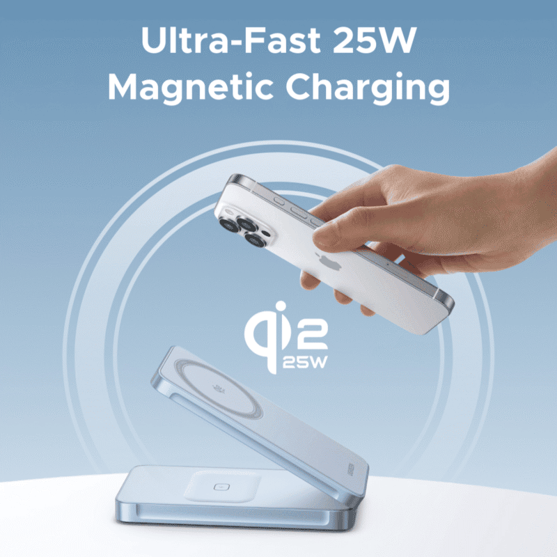 ugreen 25w 2 in 1 magnetic wireless charger