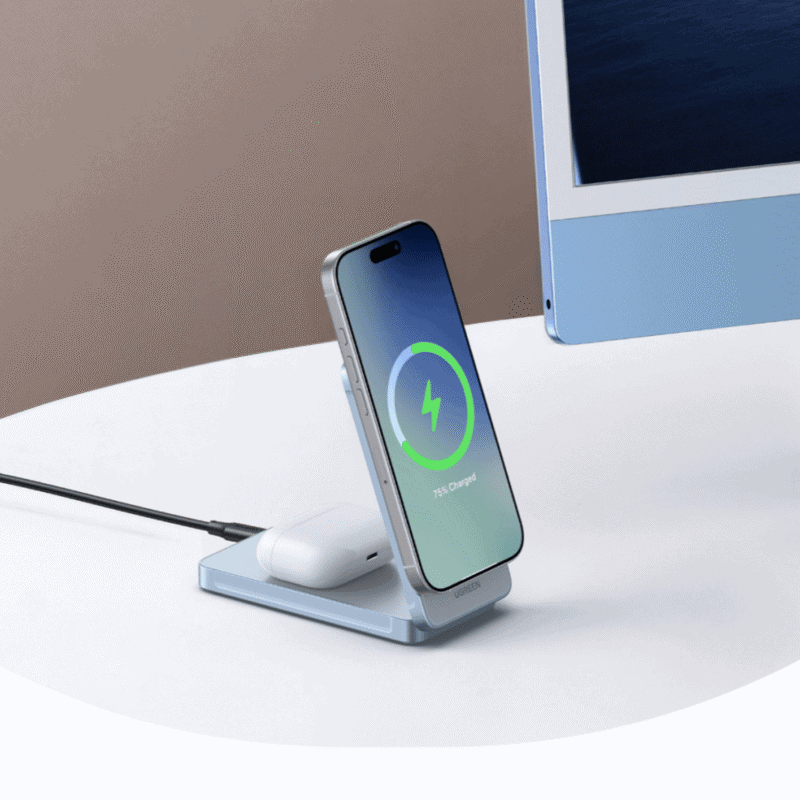 ugreen 25w 2 in 1 magnetic wireless charger