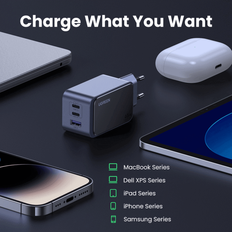 ugreen nexode 65w 3 port charger